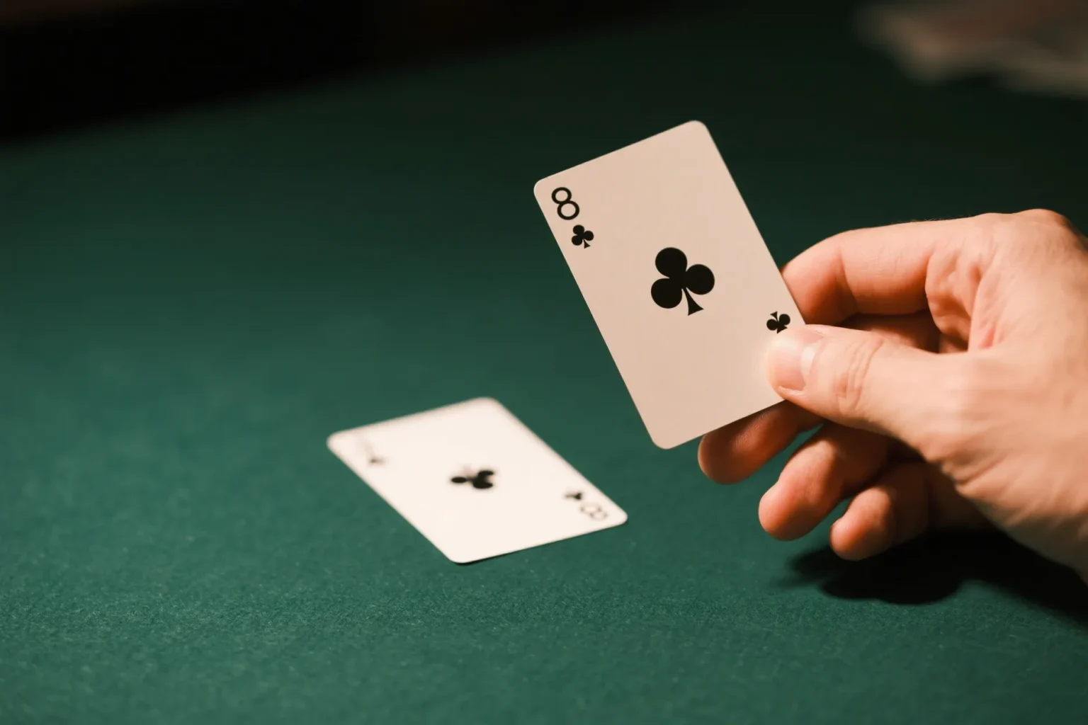 Cards on Finger