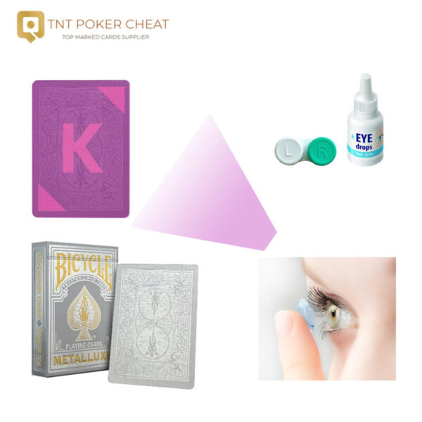 Bicycle Luminous Marked Cards Silver for Invisible Ink Contact Lenses