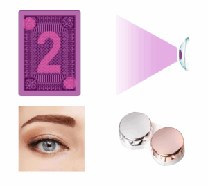 Marking Cards Contact Lenses to See Through Poker Cards