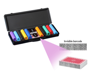 Hidden Chip Box Playing Card Scanner for Marked Barcode Decks